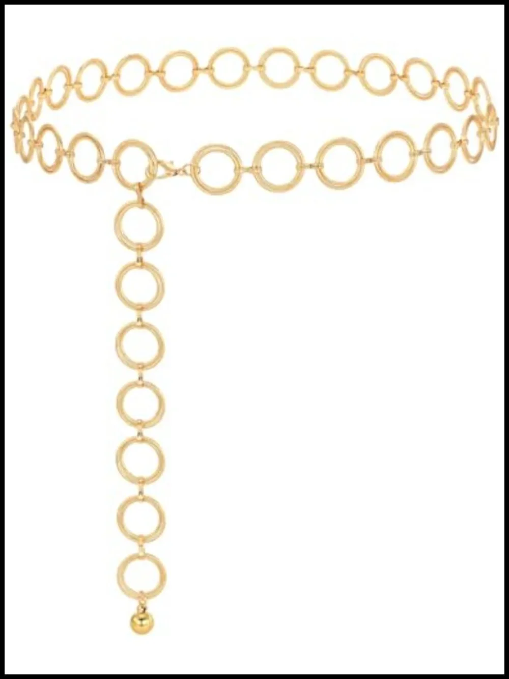 Metal Waist Chain Belt for Women, Adjustable Alloy Chain Belt for Dresses